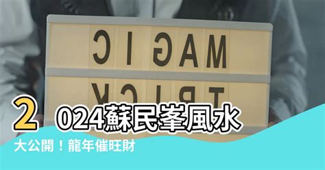 蘇民峯風水2024